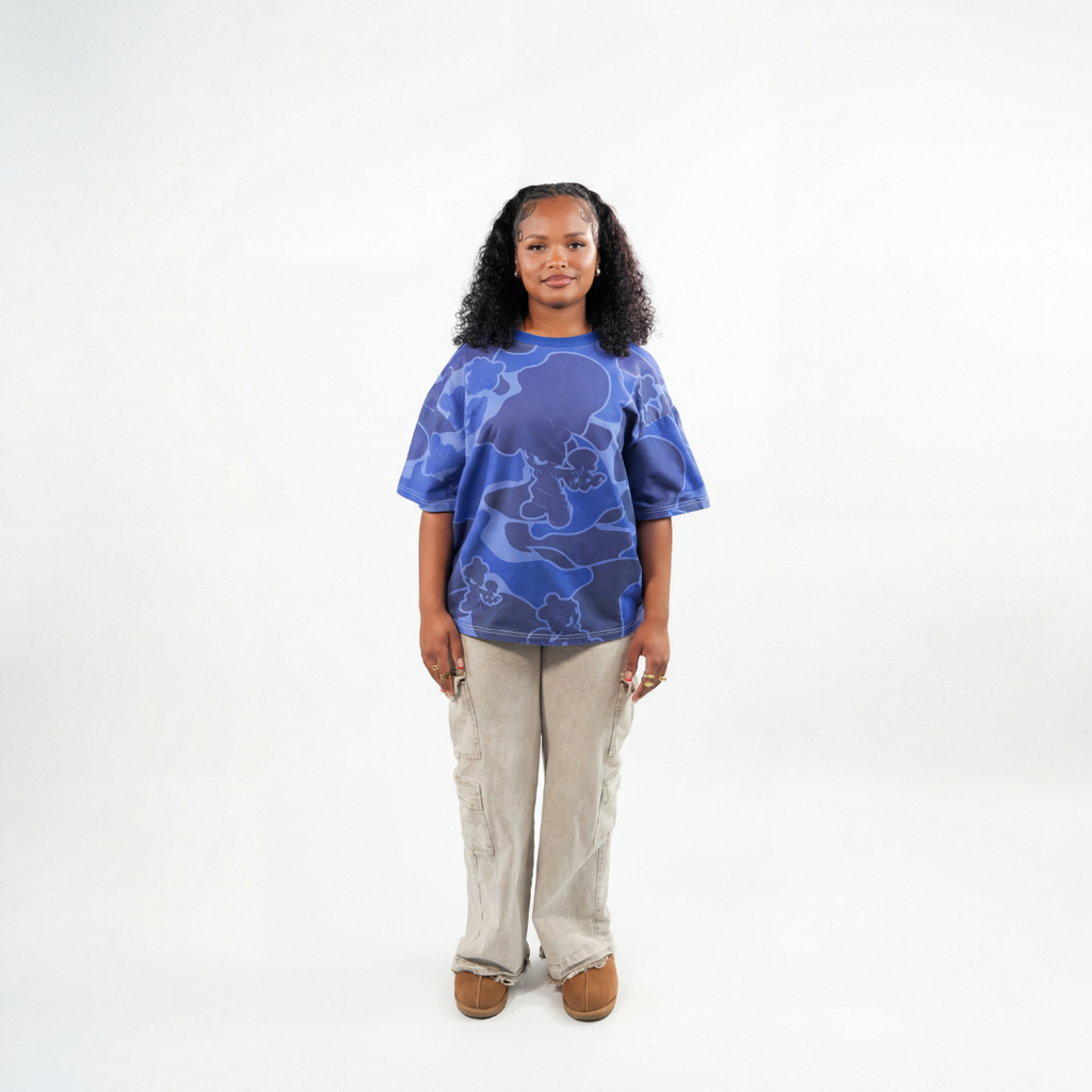 DEEP BLUE CAMO TEE