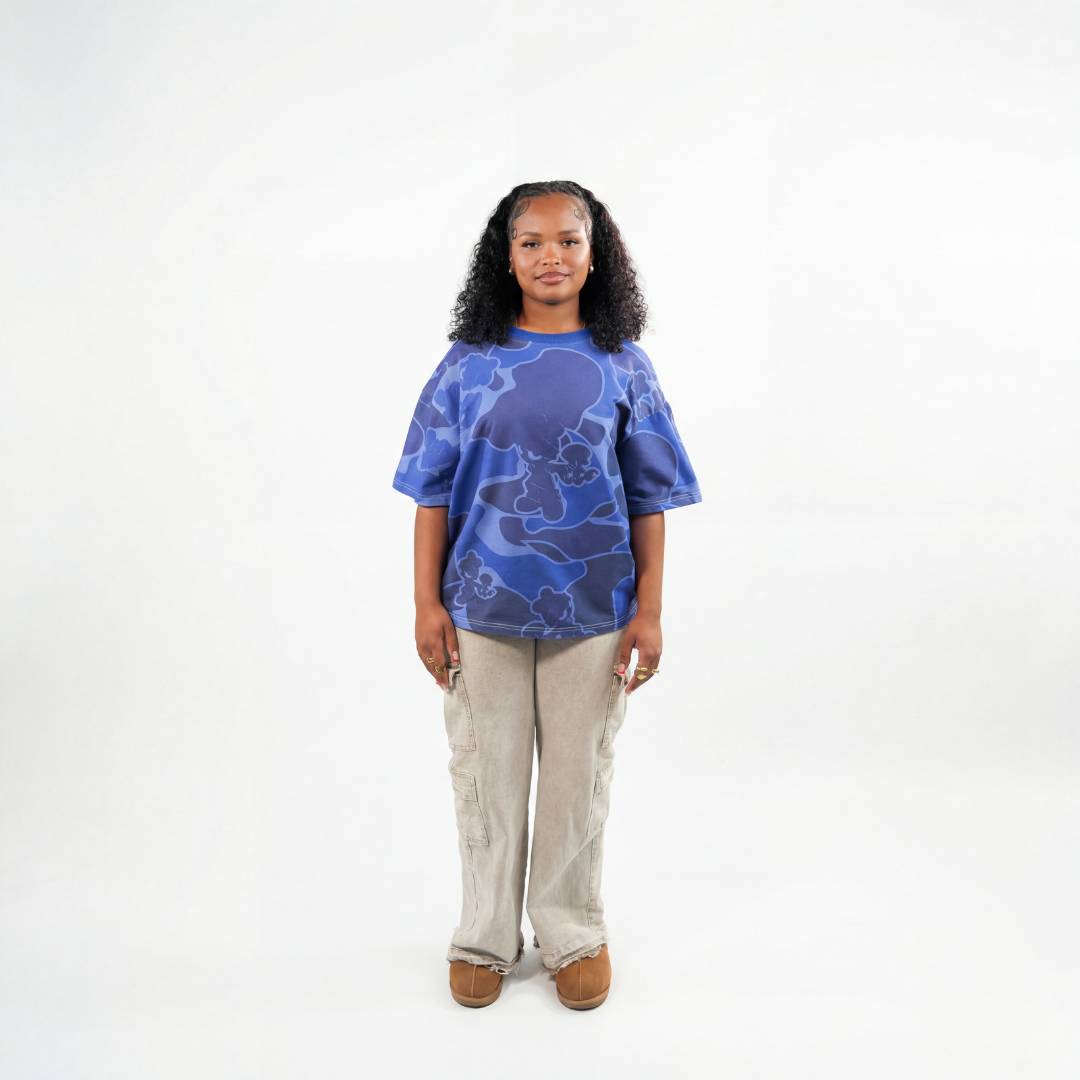 DEEP BLUE CAMO TEE